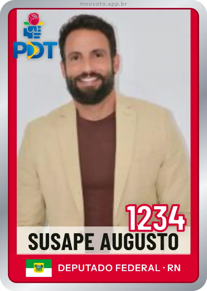 Carta de Susape Augusto, número 1234, PDT