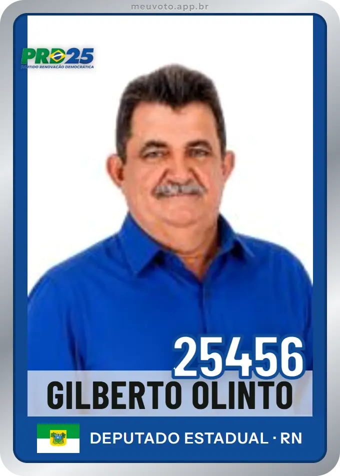 Carta de Gilberto Olinto, número 25456, PRD