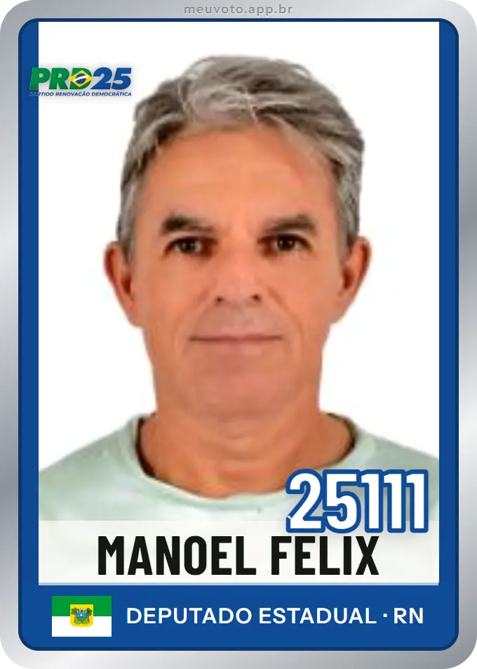 Carta de Manoel Felix, número 25111, PRD