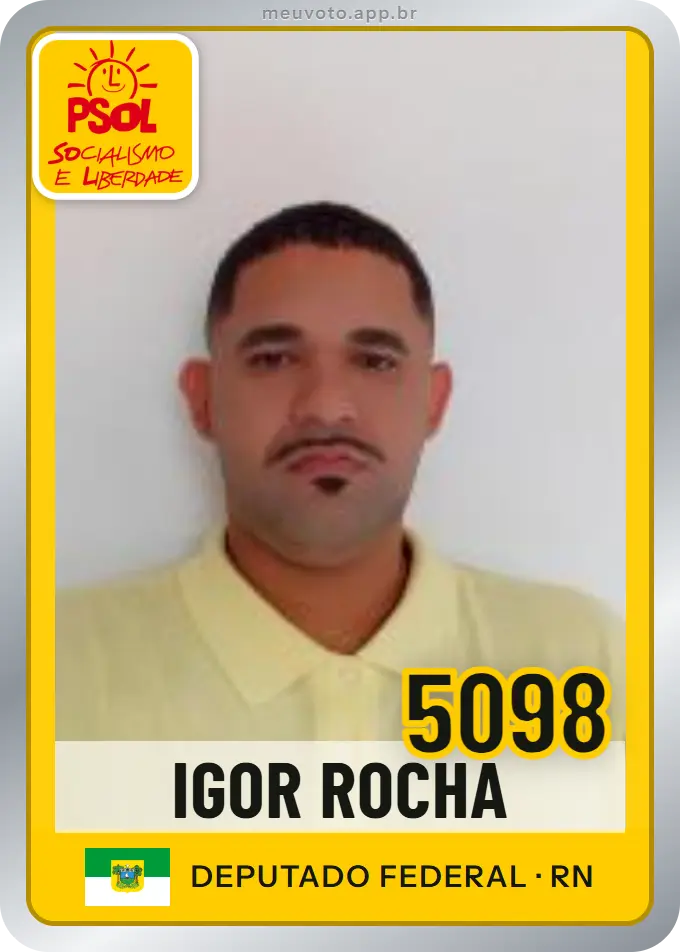Carta de Igor Rocha, número 5098, PSOL