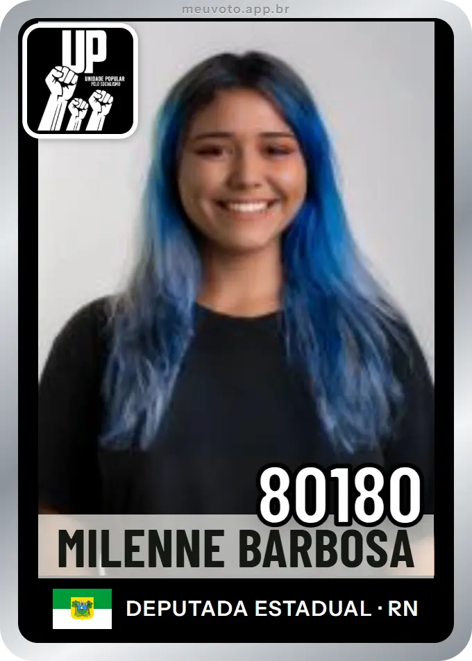 Carta de Milenne Barbosa, número 80180, UP