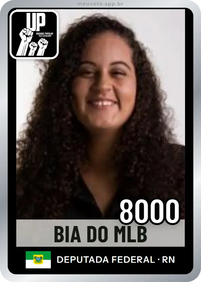 Carta de Bia do Mlb, número 8000, UP