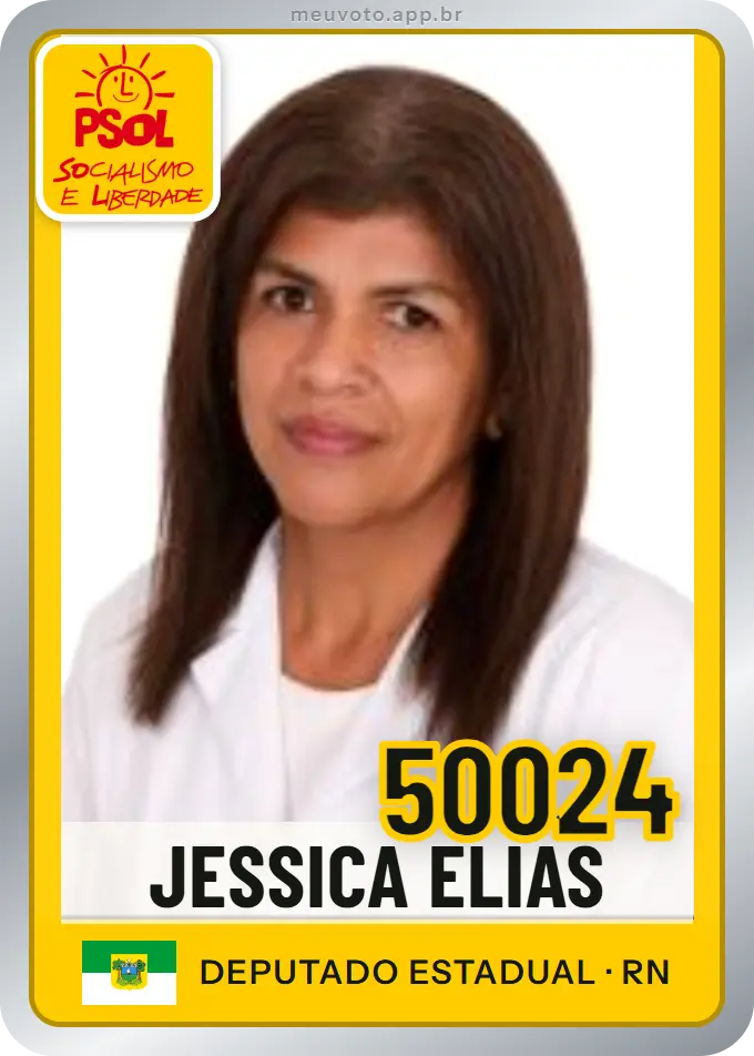 Carta de Jessica Elias, número 50024, PSOL