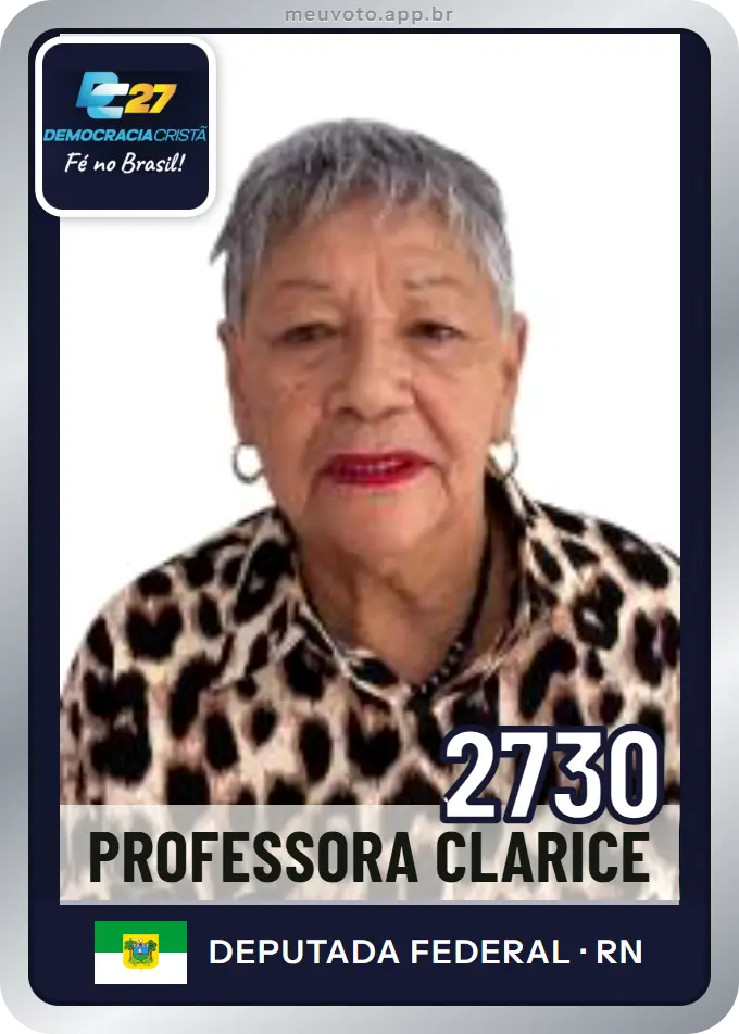 Carta de Professora Clarice, número 2730, DC