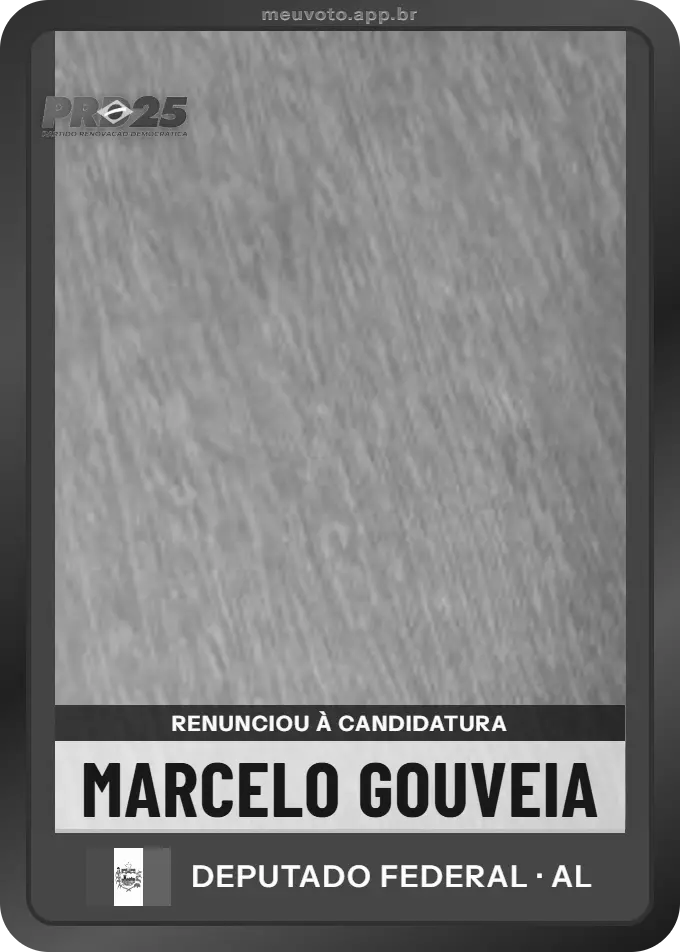 Carta de Marcelo Gouveia, PRD. Renunciou à candidatura e não vai à urna.
