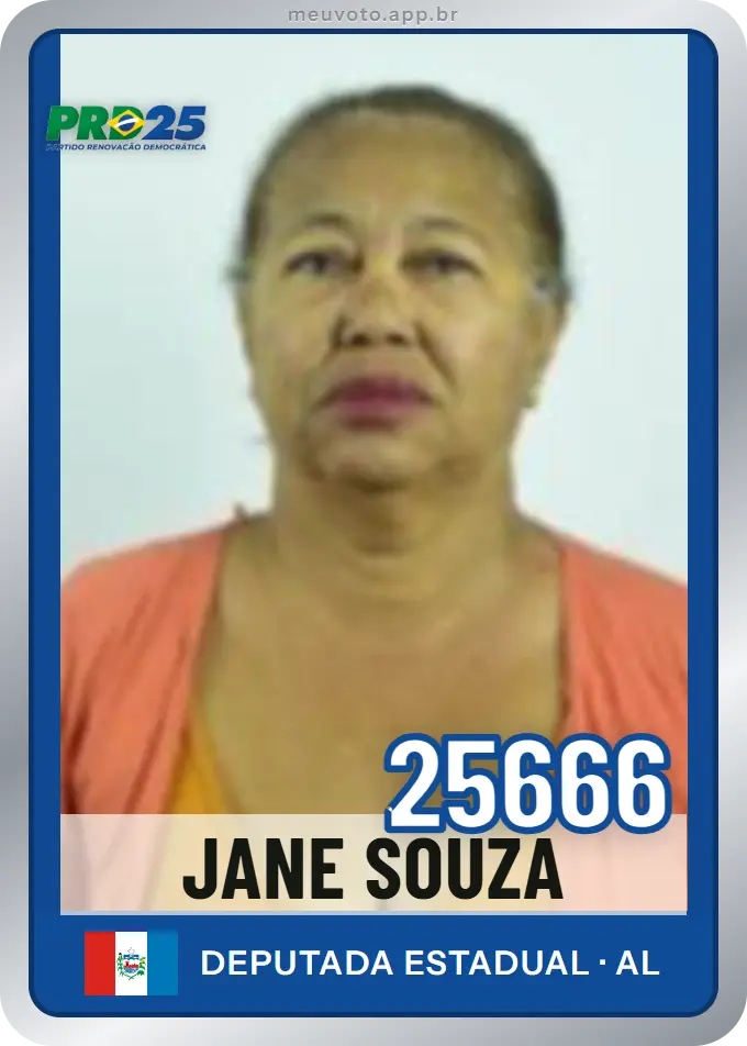 Carta de Jane Souza, número 25666, PRD