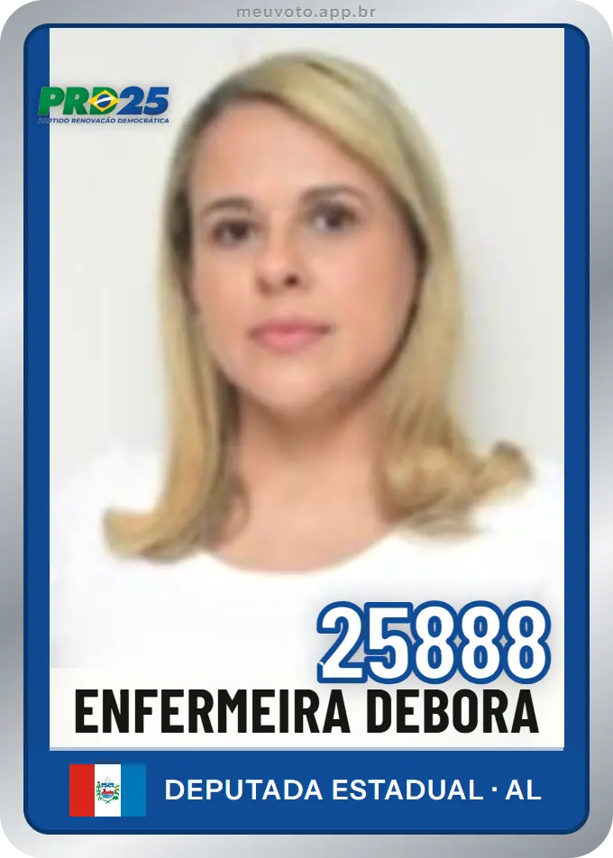 Carta de Enfermeira Debora, número 25888, PRD