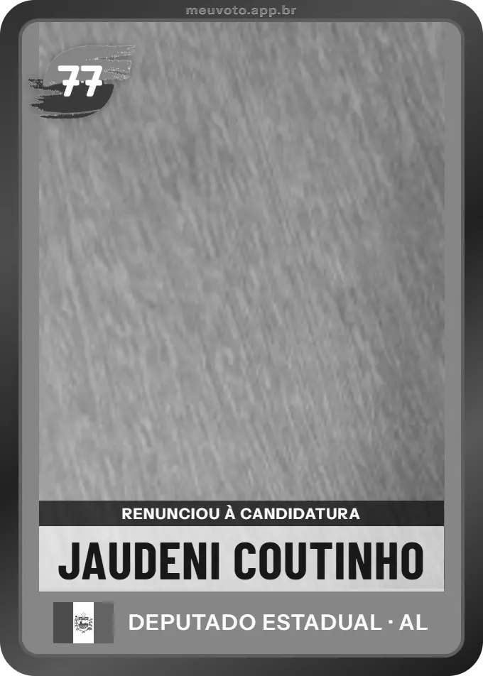 Carta de Jaudeni Coutinho, Solidariedade. Renunciou à candidatura e não vai à urna.
