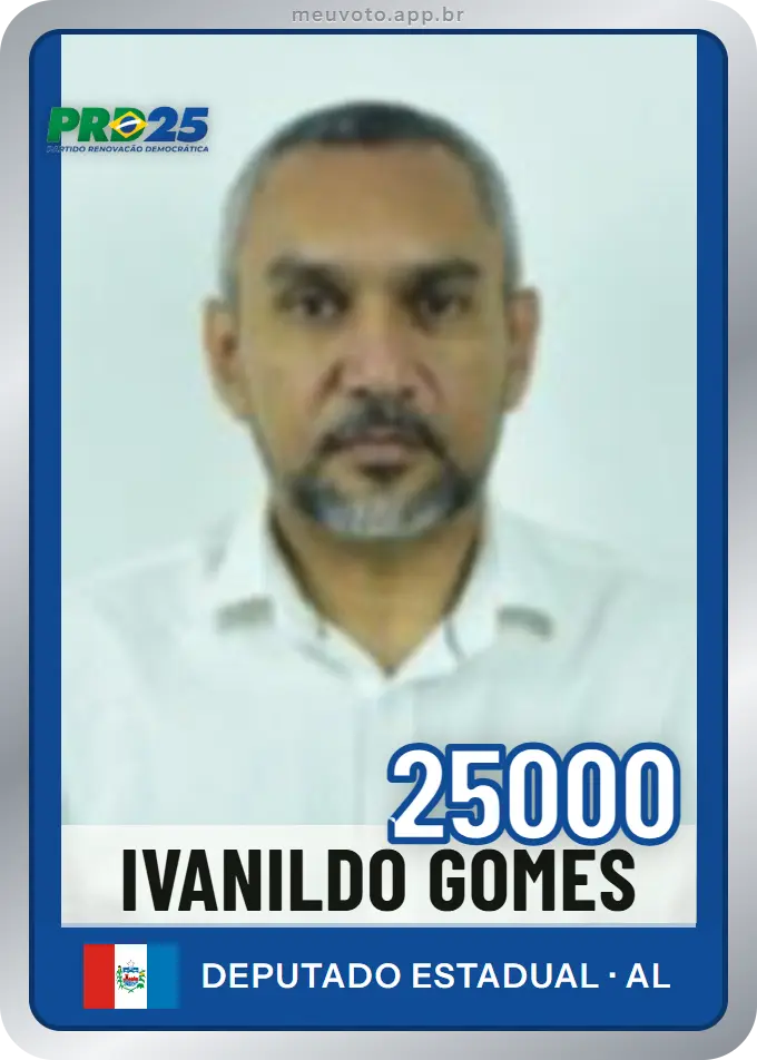 Carta de Ivanildo Gomes, número 25000, PRD
