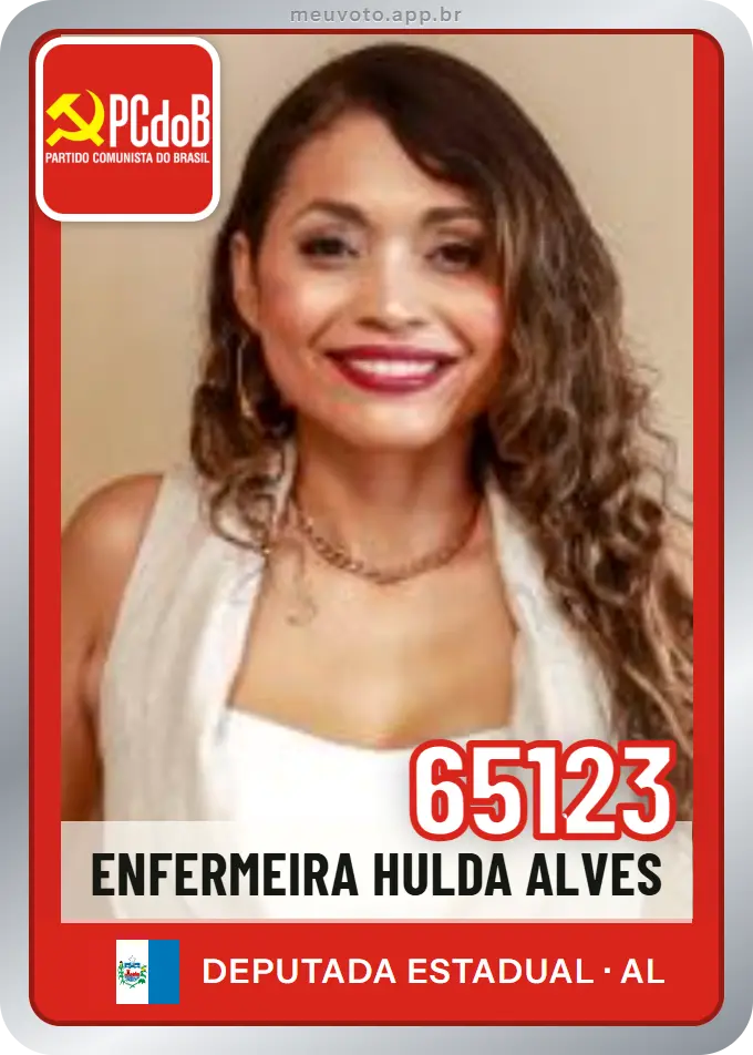 Carta de Enfermeira Hulda Alves, número 65123, PCdoB