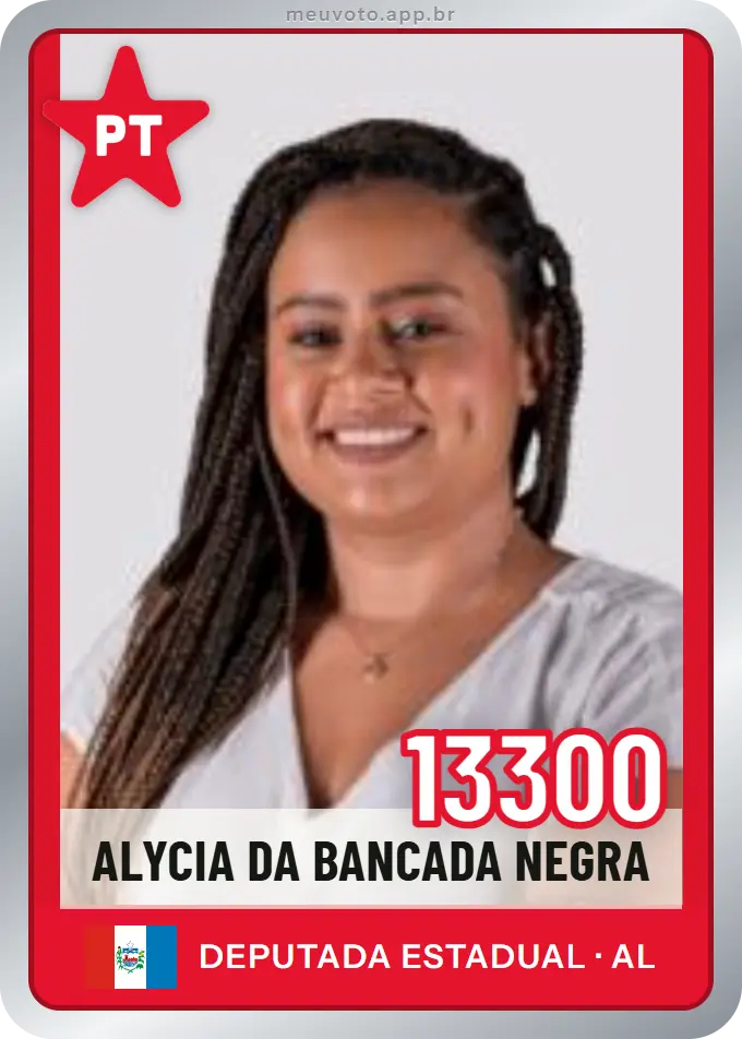 Carta de Alycia da Bancada Negra, número 13300, PT