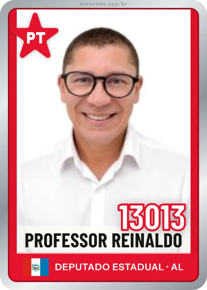 Carta de Professor Reinaldo, número 13013, PT