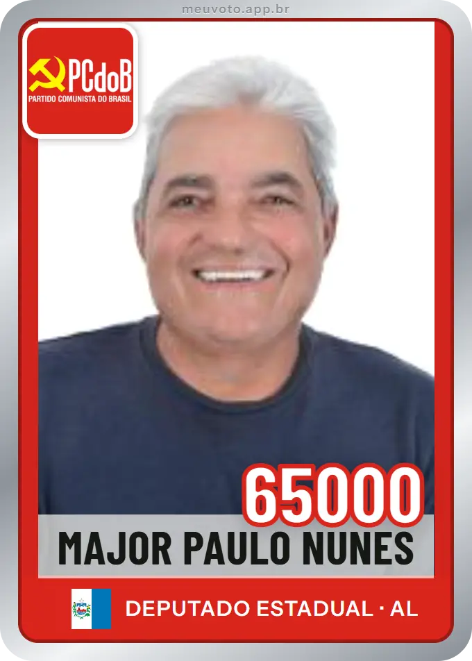 Carta de Major Paulo Nunes, número 65000, PCdoB
