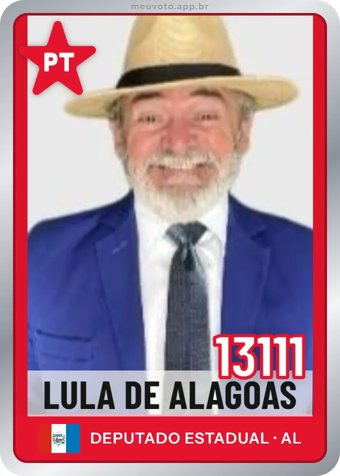 Carta de Lula de Alagoas, número 13111, PT