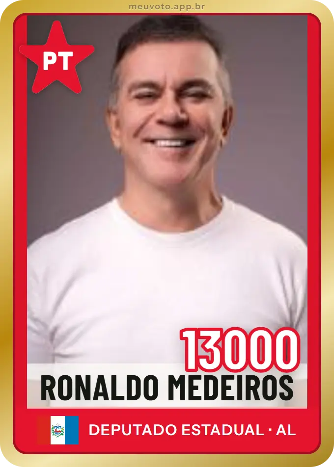 Carta de Ronaldo Medeiros, número 13000, PT