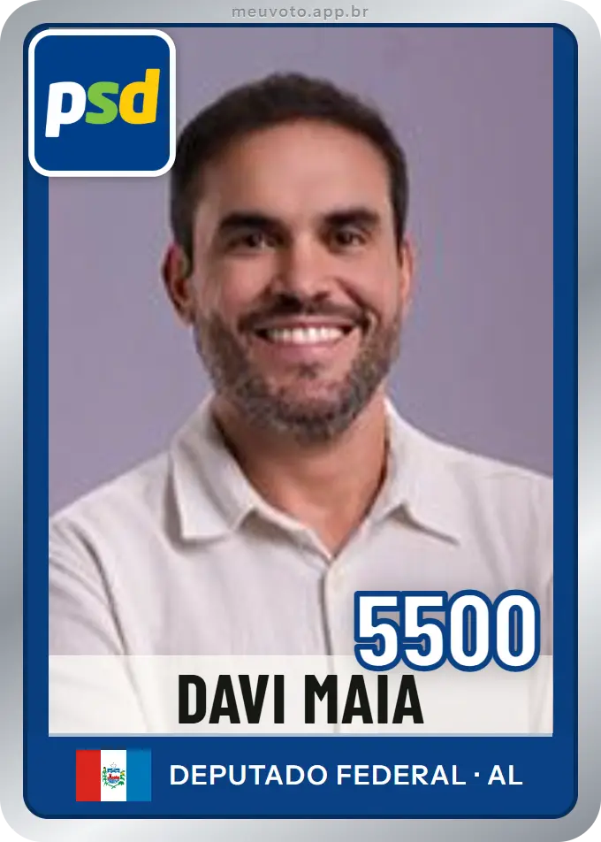 Carta de Davi Maia, número 5500, PSD