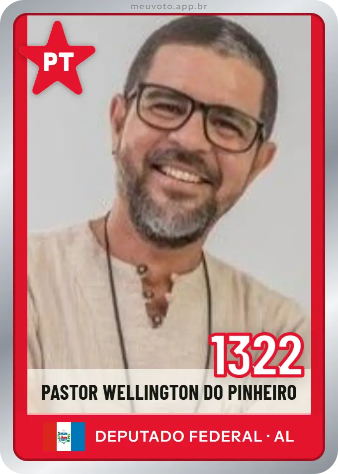 Carta de Pastor Wellington do Pinheiro, número 1322, PT