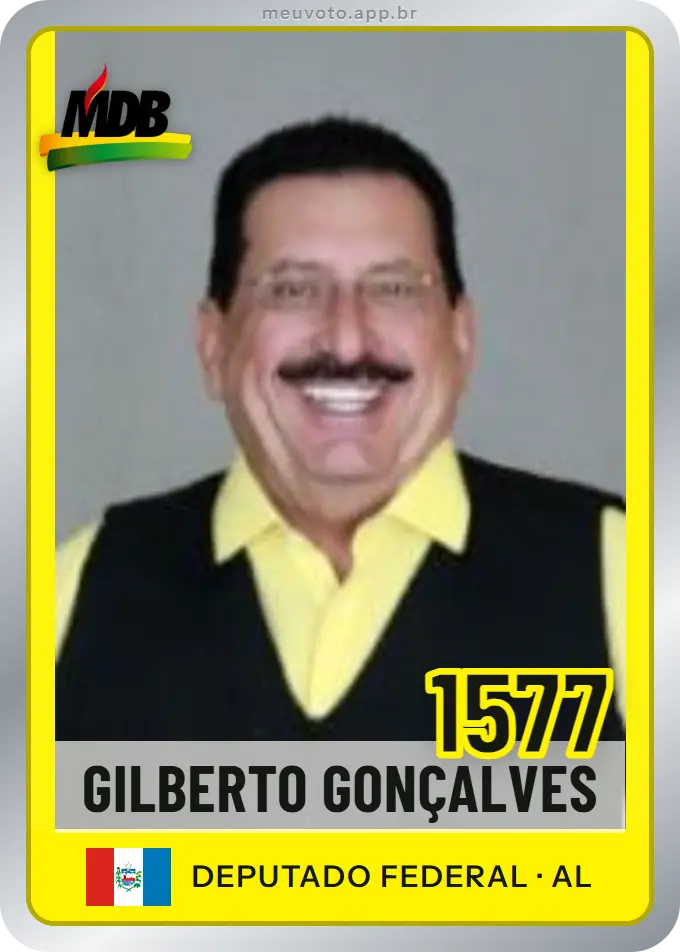 Carta de Gilberto Gonçalves, número 1577, MDB
