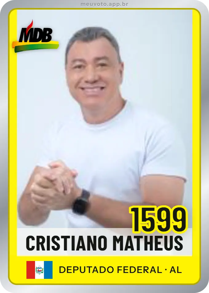 Carta de Cristiano Matheus, número 1599, MDB