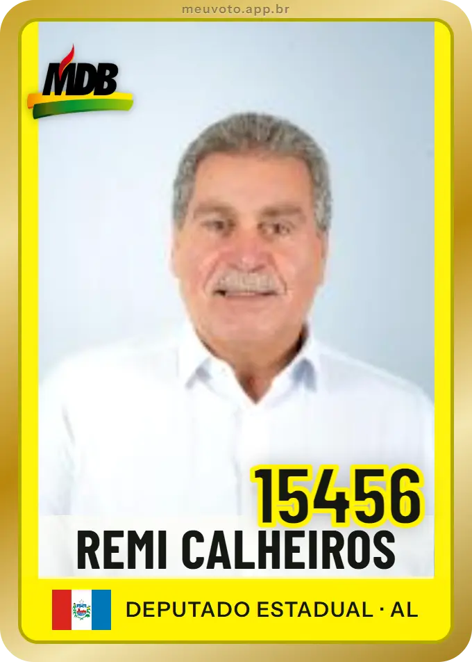 Carta de Remi Calheiros, número 15456, MDB