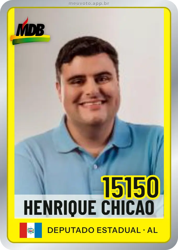 Carta de Henrique Chicão, número 15150, MDB