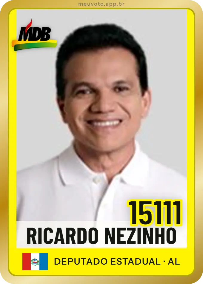 Carta de Ricardo Nezinho, número 15111, MDB
