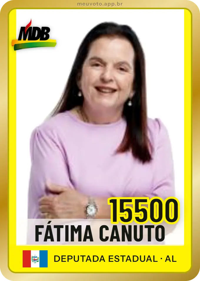 Carta de Fátima Canuto, número 15500, MDB