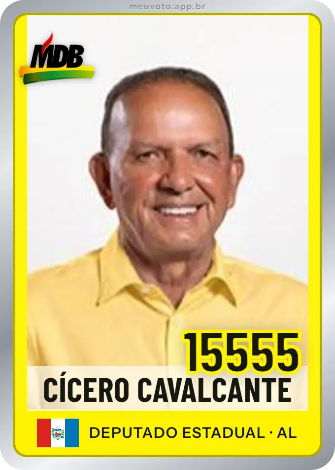 Carta de Cícero Cavalcante, número 15555, MDB