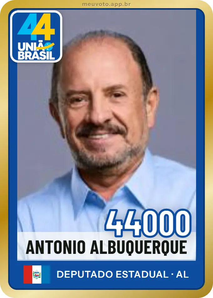 Carta de Antonio Albuquerque, número 44000, União