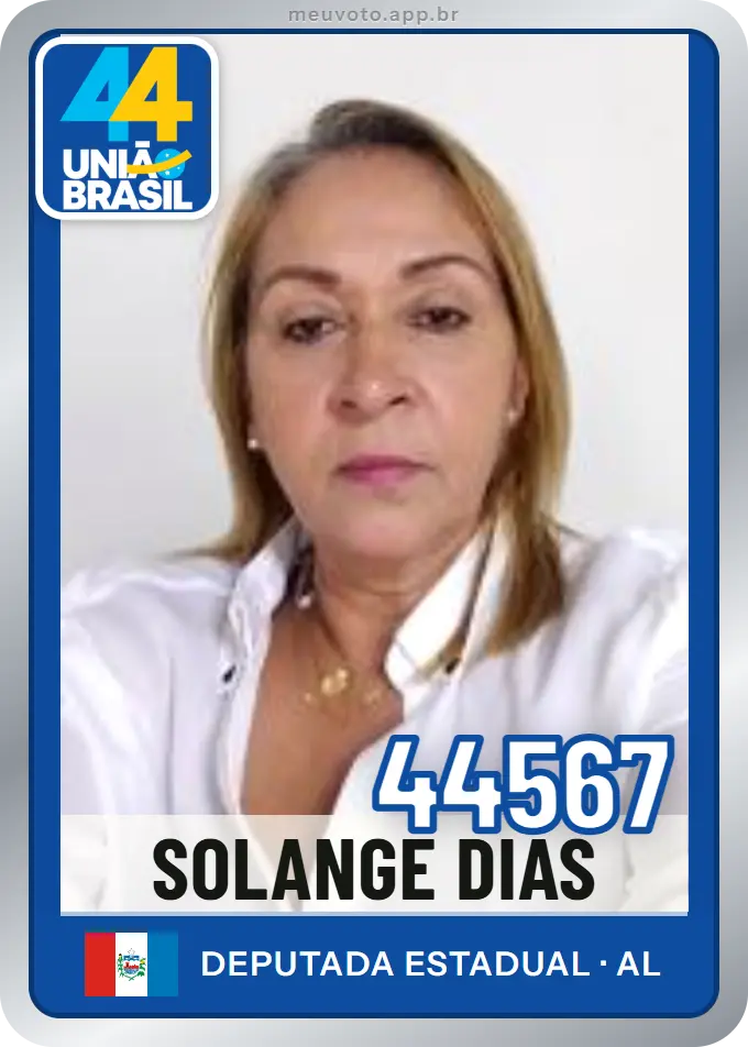 Carta de Solange Dias, número 44567, União