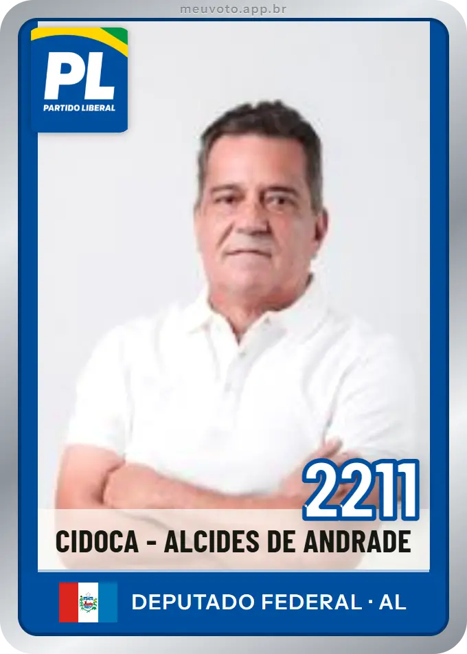 Carta de Cidoca - Alcides de Andrade, número 2211, PL