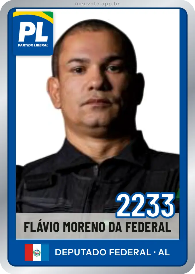 Carta de Flávio Moreno da Federal, número 2233, PL
