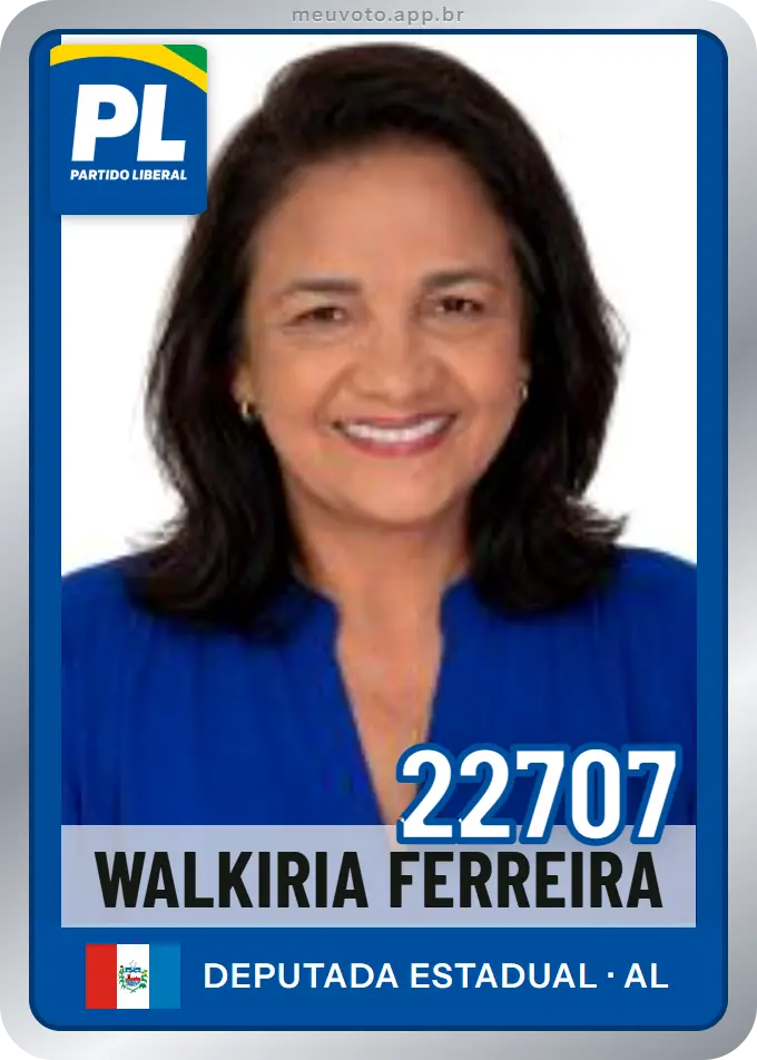 Carta de Walkiria Ferreira, número 22707, PL