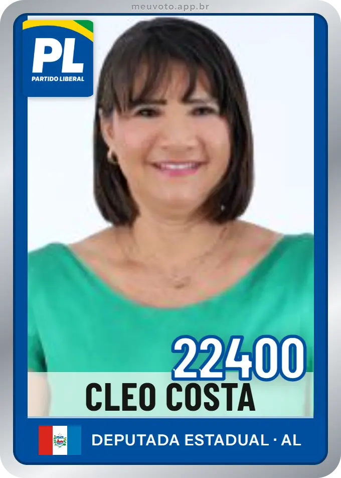 Carta de Cleo Costa, número 22400, PL