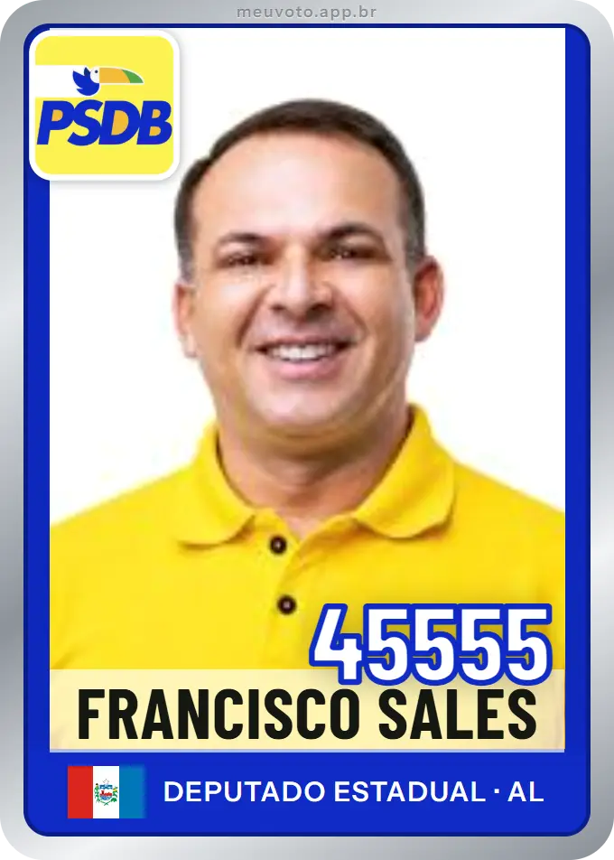 Carta de Francisco Sales, número 45555, PSDB