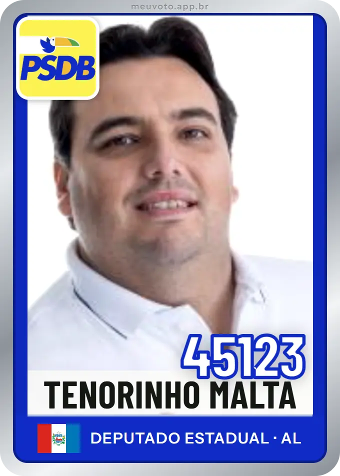 Carta de Tenorinho Malta, número 45123, PSDB