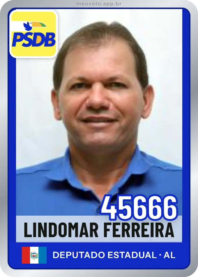 Carta de Lindomar Ferreira, número 45666, PSDB