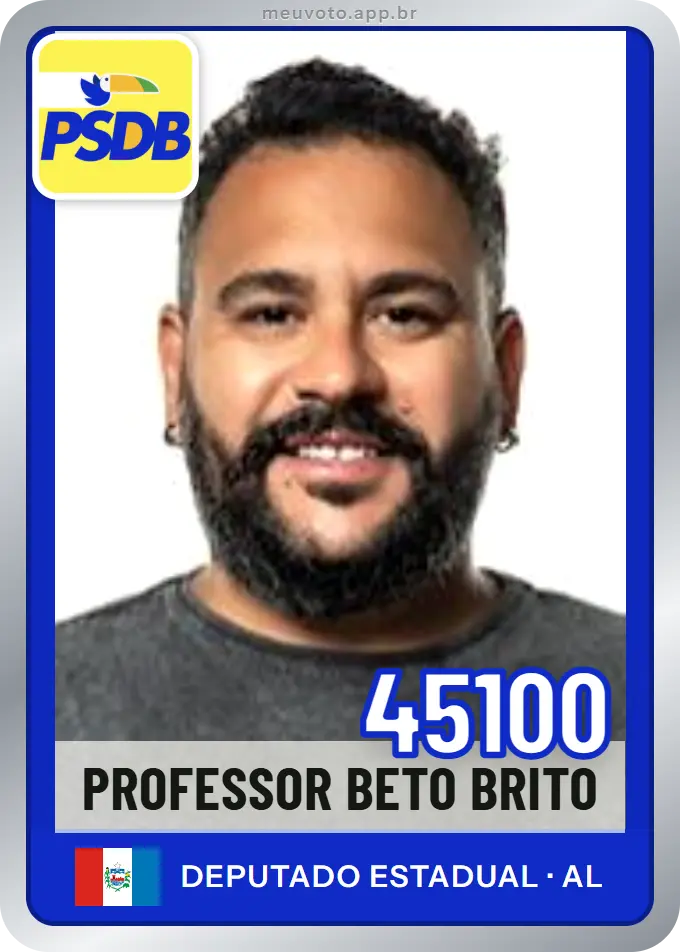 Carta de Professor Beto Brito, número 45100, PSDB