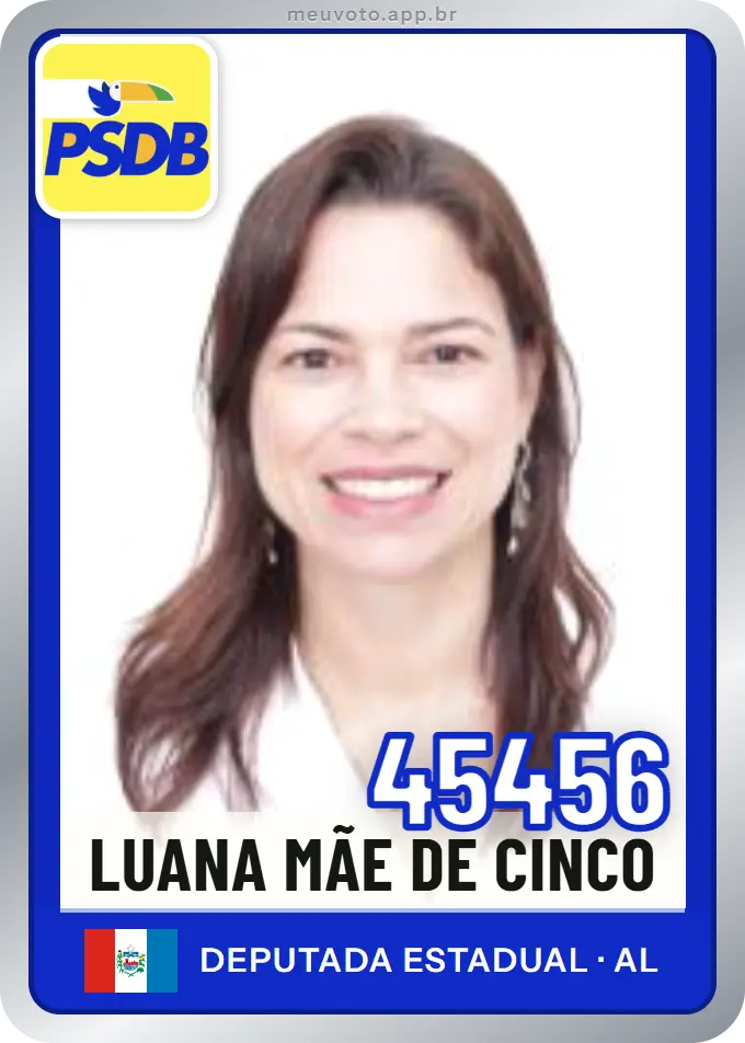 Carta de Luana Mãe de Cinco, número 45456, PSDB