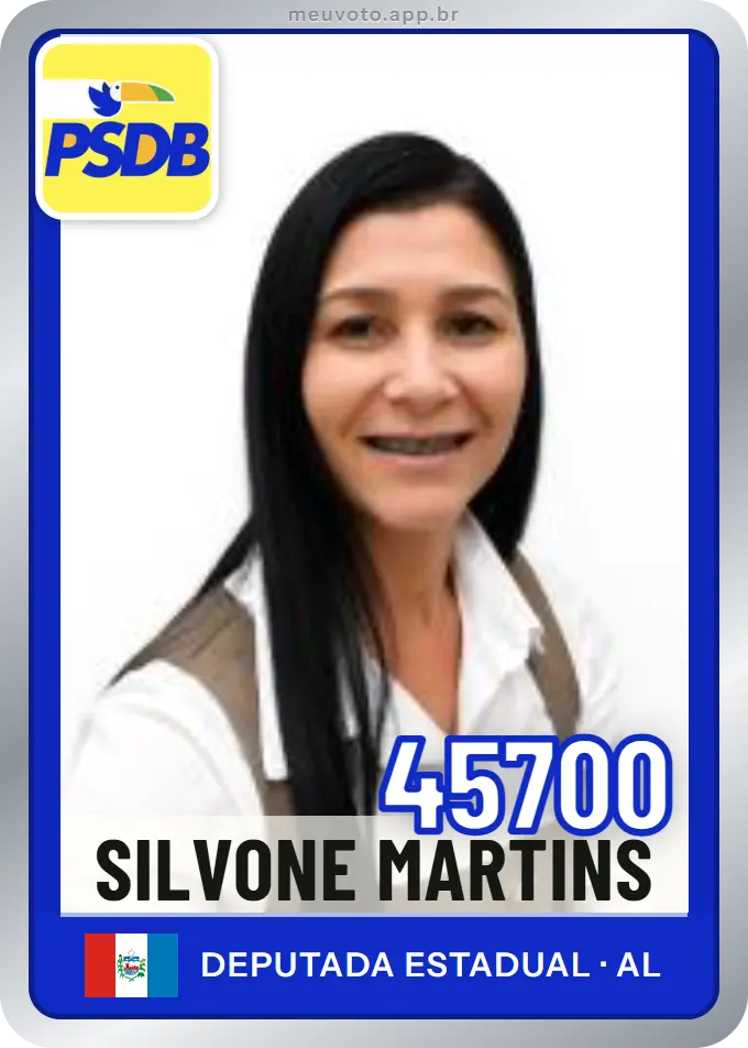 Carta de Silvone Martins, número 45700, PSDB