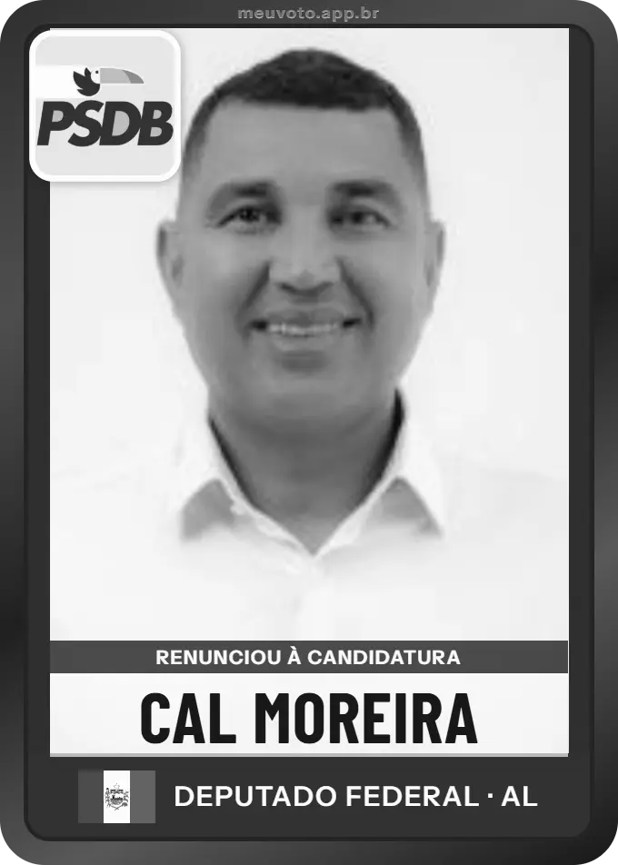 Carta de Cal Moreira, PSDB. Renunciou à candidatura e não vai à urna.