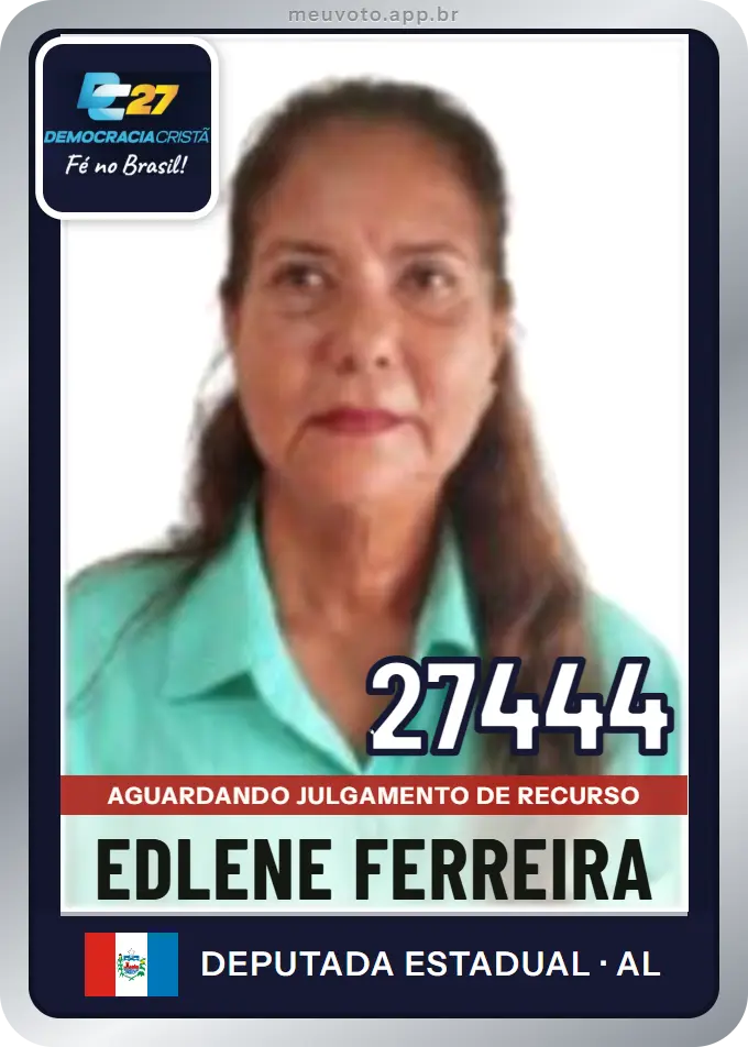 Carta de Edlene Ferreira, número 27444, DC