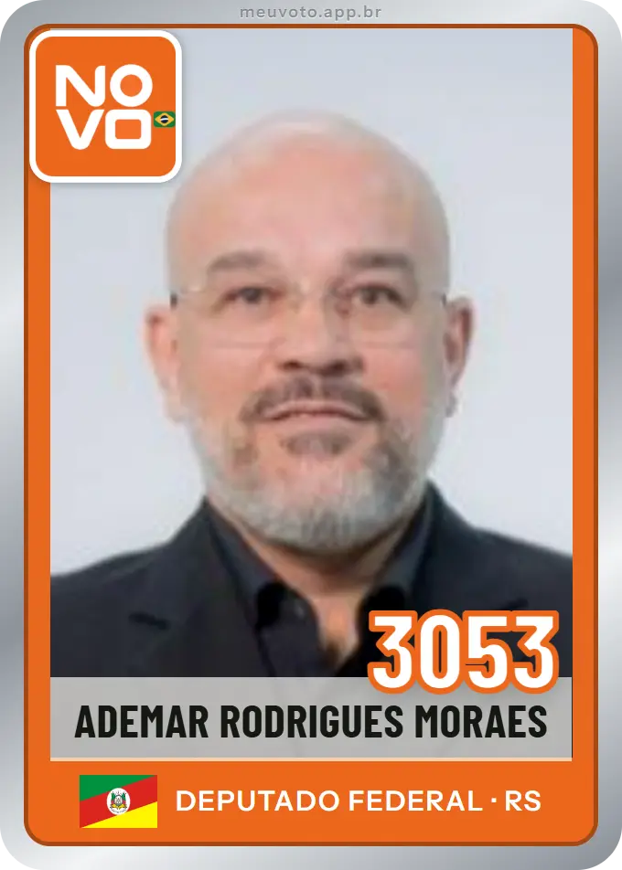 Carta de Ademar Rodrigues Moraes, número 3053, Novo