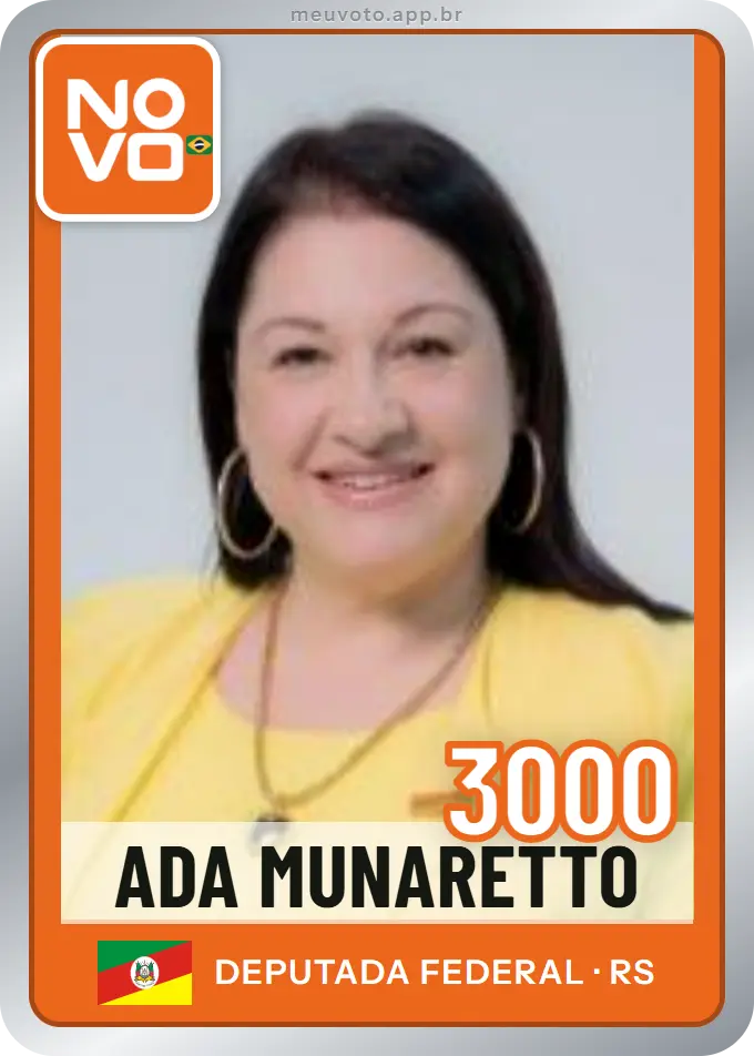 Carta de Ada Munaretto, número 3000, Novo