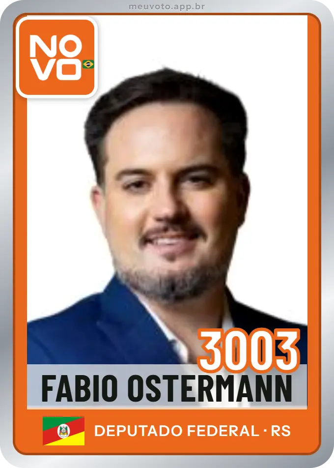 Carta de Fabio Ostermann, número 3003, Novo