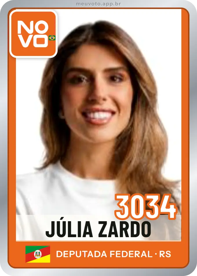 Carta de Júlia Zardo, número 3034, Novo