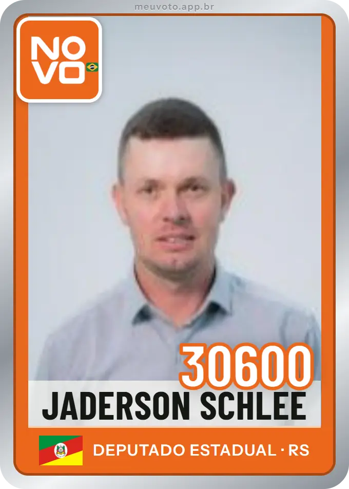 Carta de Jaderson Schlee, número 30600, Novo