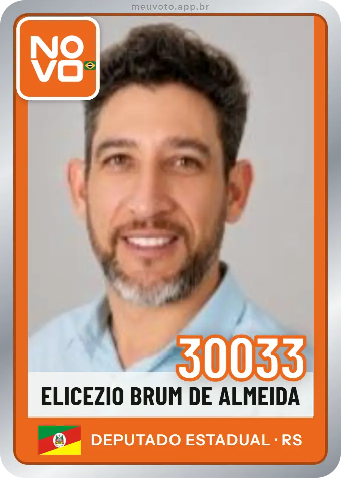 Carta de Elicezio Brum de Almeida, número 30033, Novo