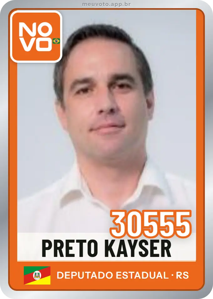 Carta de Preto Kayser, número 30555, Novo