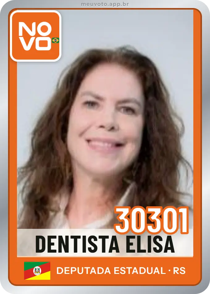 Carta de Dentista Elisa, número 30301, Novo